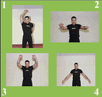 Gráfico de ejercicio  Warming up the arms