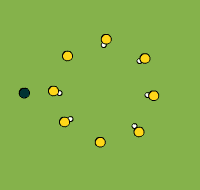 Gráfico de ejercicio Take the player without ball